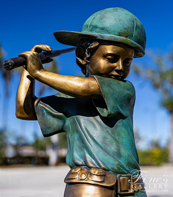 Bronze Statues  - Child Golfer Swings Dads Club - BS-1744